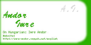 andor imre business card